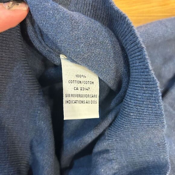 Talbots New Petites Size P Blue Long Sleeve Knit - Picture 8 of 8